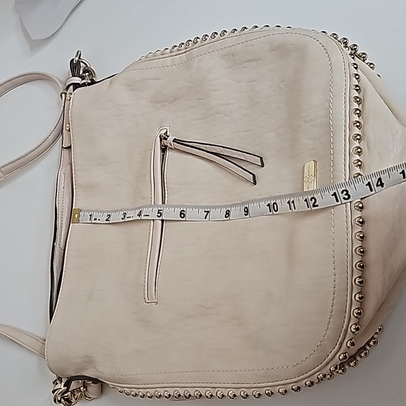 Jessica Simpson Zip LeatherExterior Bags & Handbags, Cream Crossbody - Picture 15 of 16